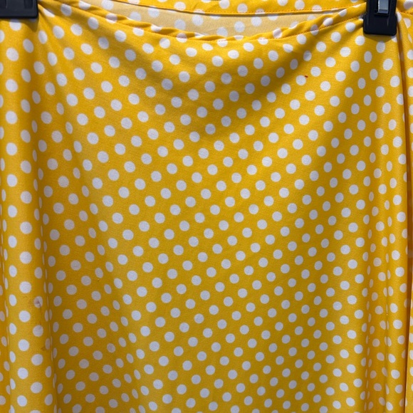 70s co-ord top & skirt yellow polka dot FITS MOST - Picture 12 of 12